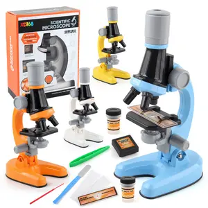 子供用顕微鏡科学ポータブルおもちゃ11個入り1箱教育玩具子供用顕微鏡