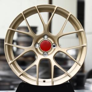 Rines Cóncavos Forjados JDM <span class=keywords><strong>de</strong></span> 17, 18 y 19 Pulgadas, 4x100, 4x108, Color Dorado Brillante, para <span class=keywords><strong>Autos</strong></span> <span class=keywords><strong>de</strong></span> Pasajeros Honda Accord, Fiat 500, FL5, Civic Type R - Product Image 1