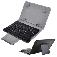 Étui de protection en cuir PU avec support pour tablettes de 7 à 10 pouces, clavier sans fil BT, instructions en russe, espagnol, anglais, coréen, arabe