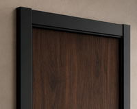 Porte intérieure en PVC stratifié à surface lisse, couleur contrastée personnalisée, effet visuel élégant, résistante à l'humidité, économique