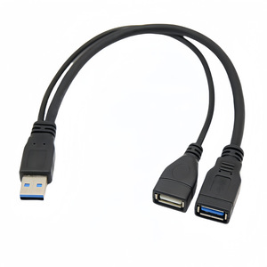 <b>USB</b> 3.0 Male <b>To</b> 2 Female Extension Cable Data Splitter <b>Adapter</b> For Computer Peripheral Devices - Product Image 3