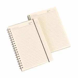 Cahier d'exercice scolaire bureau 100 feuilles A4 A5 A6 B5 grille carrée doublée en pointillés vierge à l'intérieur de la page cahier à spirale pour étudiant