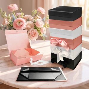 Caja de Joyería de Terciopelo Personalizada a Precio de Fábrica, Caja de Embalaje Premium con Logotipo para Ropa, Caja de Regalo Magnética con Cinta - Product Image 1