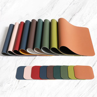 Meilleures ventes de sets de table en cuir pour restaurant, sets de table carrés personnalisés en similicuir PU imprimé