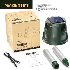 Fabricant OEM/ODM de dispositifs de contrôle des animaux, répulsif à ultrasons solaire pour écureuils, pour arbres extérieurs - Product Image 3