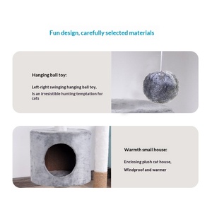 ขายตรงจากโรงงาน ต้นไม้แมวแบบทาวเวอร์ โครงปีนป่ายแมวแข็งแรง ทนทาน อุปกรณ์สำหรับแมว - Product Image 4