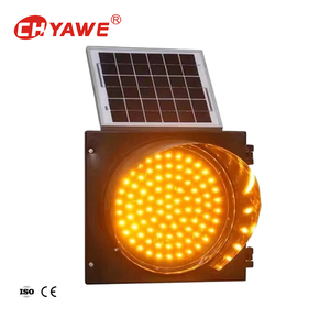 CE Yol Güvenliği Güneş Enerjili Trafik Uyarı Lambası Sarı ve Kırmızı Çift Renkli Flaşör Su Geçirmez IP65 Trafik Sinyalleri için - Product Image 1