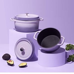 Mini marmite ronde avec couvercle en fonte émaillée 18/20/22/24/26cm, <span class=keywords><strong>prix</strong></span> de gros, pour la maison - Product Image 4