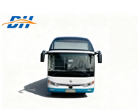 Bus de fête de luxe d'occasion Jinlv 56 places, diesel, transmission manuelle, norme Euro V, châssis avec airbag, deux portes