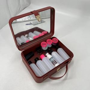 हार्ड कॉस्मेटिक बॉक्स डेस्कटॉप ट्रेन केस यात्रा पोर्टेबल लक्जरी ब्राइडल मेकअप केस - Product Image 5