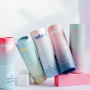 Caja de Cartón Cilíndrica Alta para Cosméticos, con Etiqueta Personalizada Crown Win, Materiales Reciclados, Embalaje Ecológico para Brillo Labial - Product Image 1