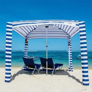 Cabane de plage extérieure moderne à cadre <span class=keywords><strong>en</strong></span> <span class=keywords><strong>aluminium</strong></span> de 2.2*2.2M avec couleur et logo personnalisés pour une utilisation <span class=keywords><strong>en</strong></span> mobilier d'extérieur - Product Image 2