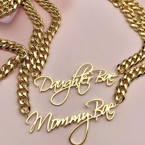 Collar de cadena cubana de 8MM de espesor, collar de acero inoxidable con nombre personalizado para colgante de hip hop, novedad - Product Image 4