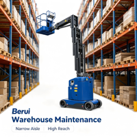 Chariot élévateur électrique Berui AMWP13 7100 à mât vertical avec flèche pour travaux en hauteur