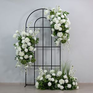 ดอกไม้ปลอมดอกไฮเดรนเยียสำหรับงานแต่งงานดอกไม้สีเขียวสีขาวแบบใหม่ - Product Image 1