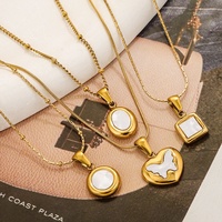 Collier pendentif en acier inoxydable plaqué or de luxe XL110, style européen et américain, pour femmes, chaînes tendance en forme de cœur, transfrontalier