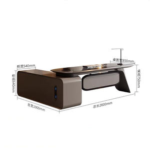 Роскошный l-образный менеджер, офисный стол и стул, Деревянная офисная мебель, современный дизайн, офисный стол для руководителей, стол для офиса - Product Image 6