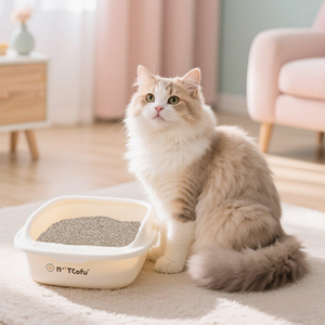 Litière pour chat tofu biodégradable écologique aromatisée originale de 1.5mm forte agglomérante et jetable - Product Image 1