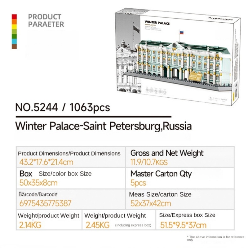 5244 Palais d'hiver-Saint-Pétersbourg, Russie [1063pcs]