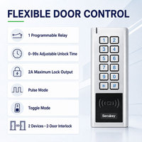 Secukey SK5 12~28V AC/DC IP66 Teclado de Control de Acceso RFID Multifrecuencia EM/HID/IC Resistente al Agua con Lector Wiegand