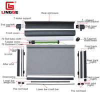 Persianas Enrollables Eléctricas con Marco de Aluminio, Pantallas Motorizadas para Exteriores Resistentes al Sol, Tela Resistente al Viento, Verticales, Modernas, Integradas para Ventana