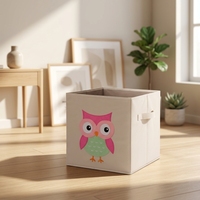 Conteneur alimentaire pliable en tissu écologique, carré, moderne, durable, capacité 3-6L, poignées simples, fermeture éclair, rangement multifonctionnel pour la maison