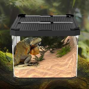 Piccolo serbatoio di allevamento per rettili anfibi barbuto <span class=keywords><strong>drago</strong></span> serpente <span class=keywords><strong>custode</strong></span> recinto scorrevole copertura Habitat per rettili anfibi - Product Image 4