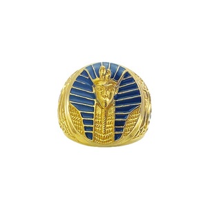 Anillo de Faraón Tutankamón Egipcio de Yunnique, Joyería de Moda Masculina en Oro, Anillo Guardián - Product Image 5