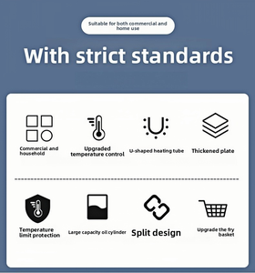 เครื่องทอดไฟฟ้าเชิงพาณิชย์ 12 ลิตร/24 ลิตร สแตนเลส แบบถังเดี่ยว/ถังคู่ 2 ถัง 2 ตะกร้า รุ่น Electrimm Food - Product Image 2