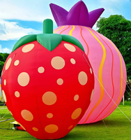 Modèle gonflable en PVC fraise géante personnalisé pour la décoration de magasin publicité réaliste de ballon pour la promotion