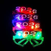 LED 2026 Leuchtbrille Neon Party Sonnenbrille Shutter Shades Blinkend für Erwachsene Kinder Neujahrsgeschenke
