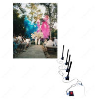 Machine à Effets de Scène à Bouton Poussoir TNT Fumée Feux d'Artifice, Lanceur de Fête, Canon de Poudre Confetti pour Baby Shower ou Révélation du Sexe