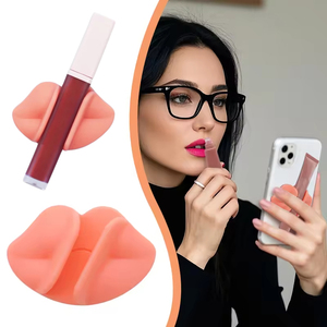Étui de téléphone auto-adhésif porte-rouge à lèvres, porte-lèvre en silicone réutilisable pour femmes transport quotidien - Product Image 1