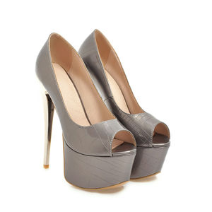 <span class=keywords><strong>Sandalias</strong></span> de tacón alto para mujer, zapatos de tacón fino, con boca de pescado, plataforma impermeable, talla grande, para verano, 2021 - Product Image 5