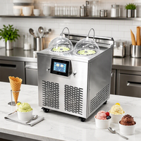 Machine à glaces et sorbets verticale professionnelle QDMECH avec temps de production réglable pour la préparation de desserts