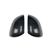 Coque de rétroviseur en ABS noir brillant et motif carbone, compatible avec Mercedes-Benz Classe C W206 C200 C260 C300 2022+