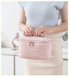 친환경 코듀로이 메이크업 가방 지퍼 대용량 벨벳 보관 화장품 가방 재사용 립스틱 봉투 휴대용 - Product Image 6