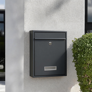 Buzón de Correo Exterior de Gran Capacidad, Acero Galvanizado <span class=keywords><strong>con</strong></span> Recubrimiento <span class=keywords><strong>en</strong></span> Polvo, Decorativo, de Pared, <span class=keywords><strong>con</strong></span> Cerradura Antirrobo <span class=keywords><strong>con</strong></span> Llave - Product Image 1