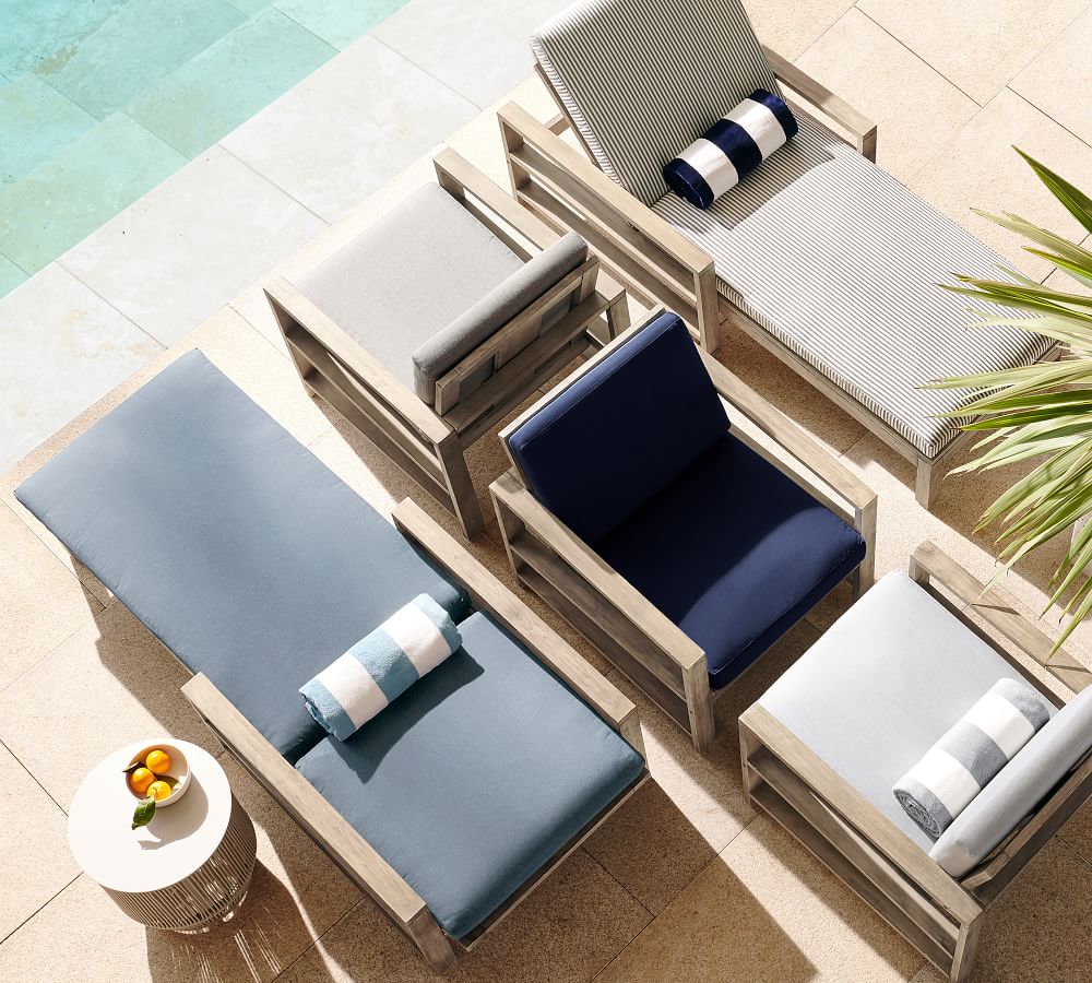 Single Chaise Lounge teak sofa lounge  outdoor furniture patio daybed garden teak lounge