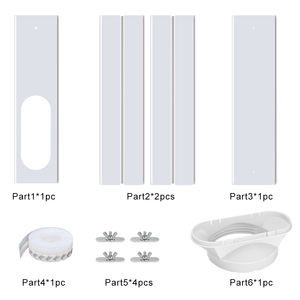 Kit d'accessoires de climatisation mobile de haute qualité + 130 petits déflecteurs à interface plate - Product Image 1