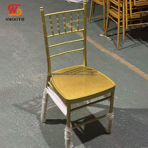 SMOOTH Factory Wholesale <b>Stackable</b> <b>Outdoor</b> Wedding Decoration White Metal Iron Chiavari <b>Chair</b> - Product Image 5