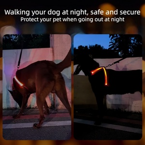 ペット犬用アクセサリーハーネスベスト引き無し充電式高輝度点滅ライト犬用ハーネス - Product Image 3