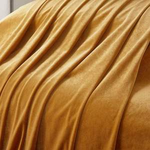 Multi Purpose Yellow Elastic Velvet Fabric Soft Plush Stretch For Furniture Soft Pack <b>Sofa</b> <b>Cover</b> - Product Image 3
