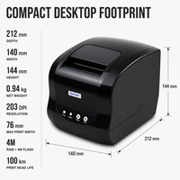 Imprimante thermique de reçus haute vitesse 220 mm/s, 80 mm, avec tête ROHM, imprimante d'étiquettes à code-barres double mode pour supermarchés et commerces de détail