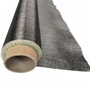 12K 400gsm Plain Weave Carbon Fibre Warp Gebreide Geweven Stof Stof