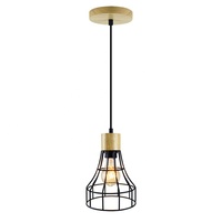 Lámpara Colgante E27 Estilo Jaula, Lámpara de Techo Colgante de Metal Nórdico para Bar, Restaurante, Dormitorio, Decoración del Hogar