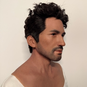Máscara Facial Humana Realista de Silicona con Cabello |   Cubrecabezas Suave para Hombre y Mujer, Uso Diario, Maquillaje Natural, Disfraz para Halloween - Product Image 4