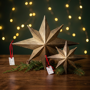 Adorno Navideño Colgante de Hierro con Estrella, Hecho a Mano, con Impresión Digital, Decoración Duradera para el Hogar y Ocasiones Especiales - Product Image 2