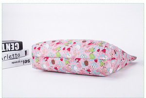 Tela Oxford de nailon ecológica plegable con cremallera, bolso de mano para mujer, bolsa de mano para almacenamiento de viaje en la <span class=keywords><strong>playa</strong></span> para almacenamiento de viaje - Product Image 3