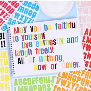 Autocollants en vinyle alphabet écologiques imperméables, papier acrylique, taille personnalisée, lettres imprimées numériquement, auto-adhésifs, finition mate, décoratifs - Product Image 4